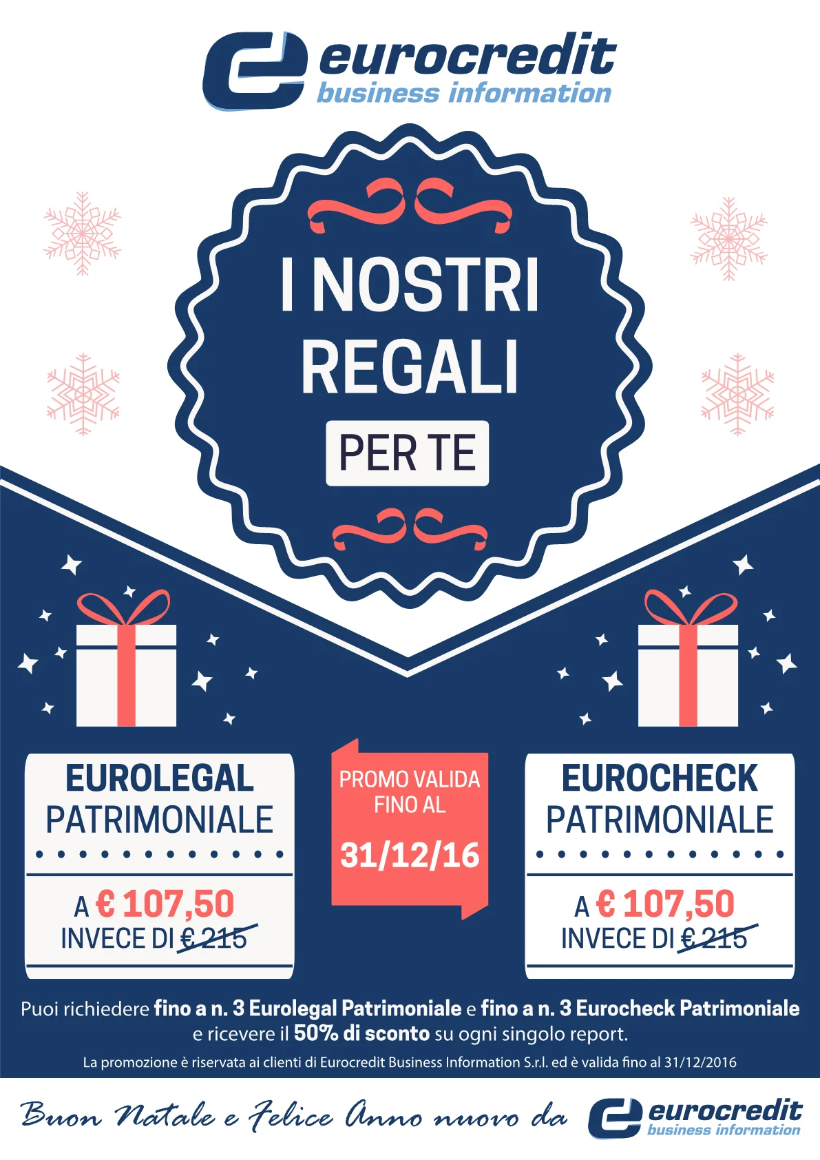 EUROCREDIT BUSINESS INFORMATION promozione Natale 2016