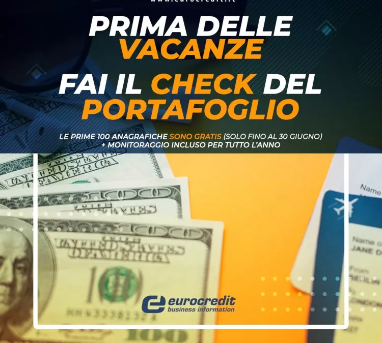 CHECK PORTAFOGLIO in promo sino al 30 giugno