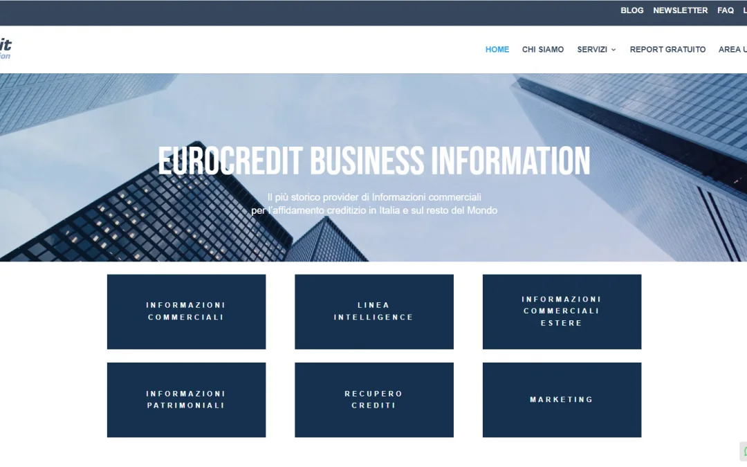 nuovo sito di EUROCREDIT BUSINESS INFORMATION